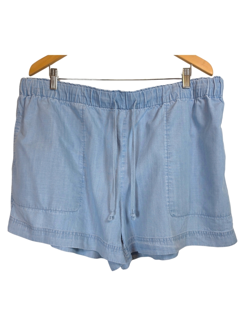 Hilary Radley 100% Lyocell High Rise Pull On Shorts Sz XXL Pockets Drawstring